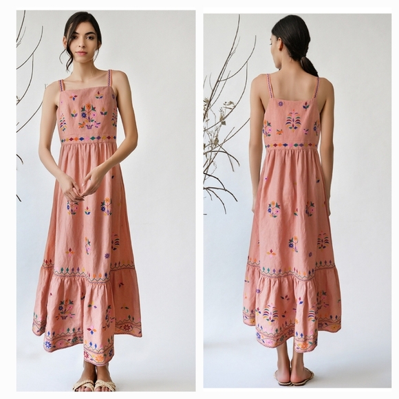 Anthropologie Payal Pratap Amber Embroidered Maxi Dress - Picture 1 of 2